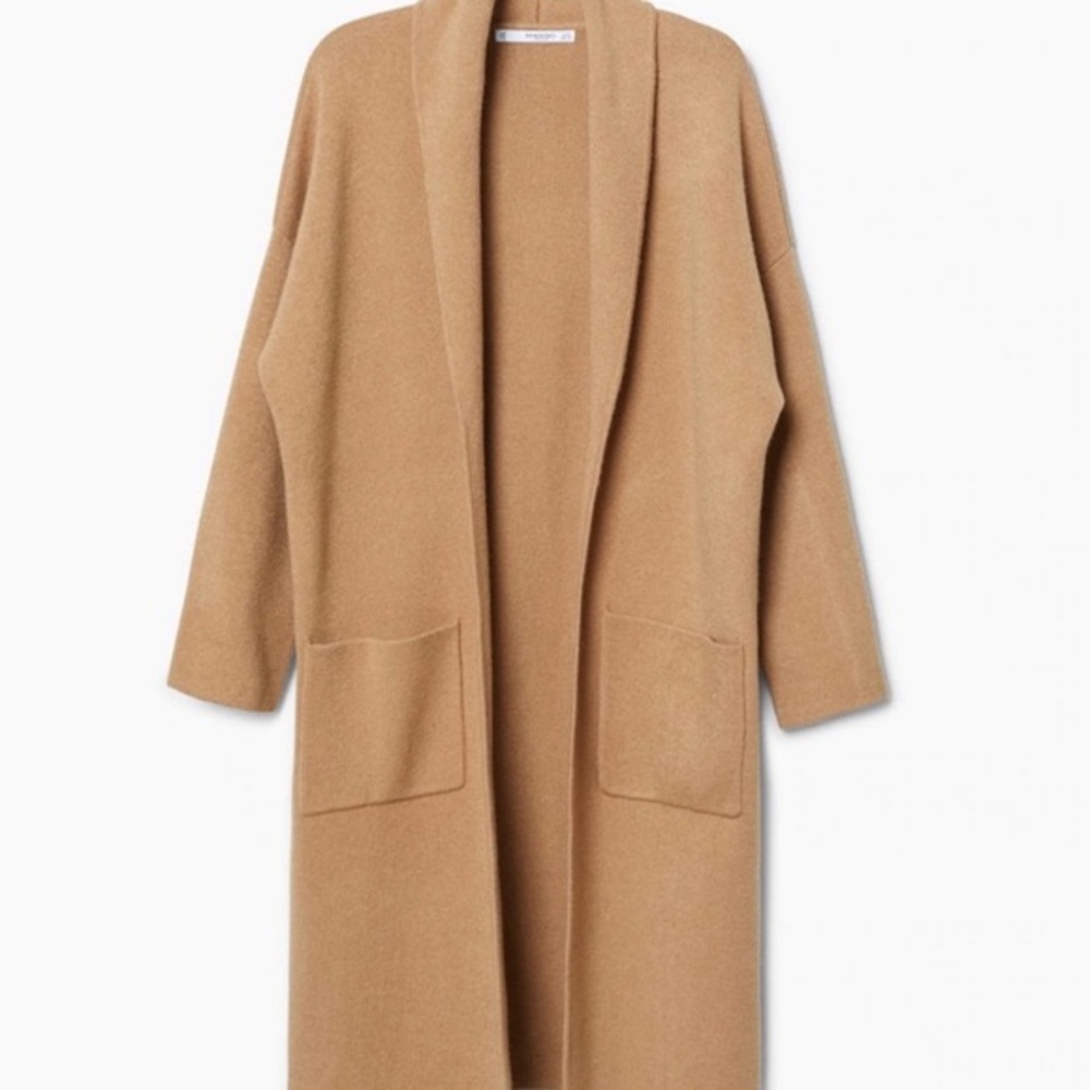NWT Mango Ringo Pocket Knit Coat Coatigan